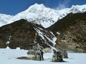 Manaslu from Pungyen Gompa